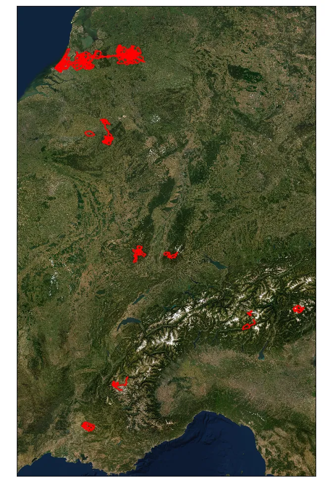 Plot of all Strava activities in one picture